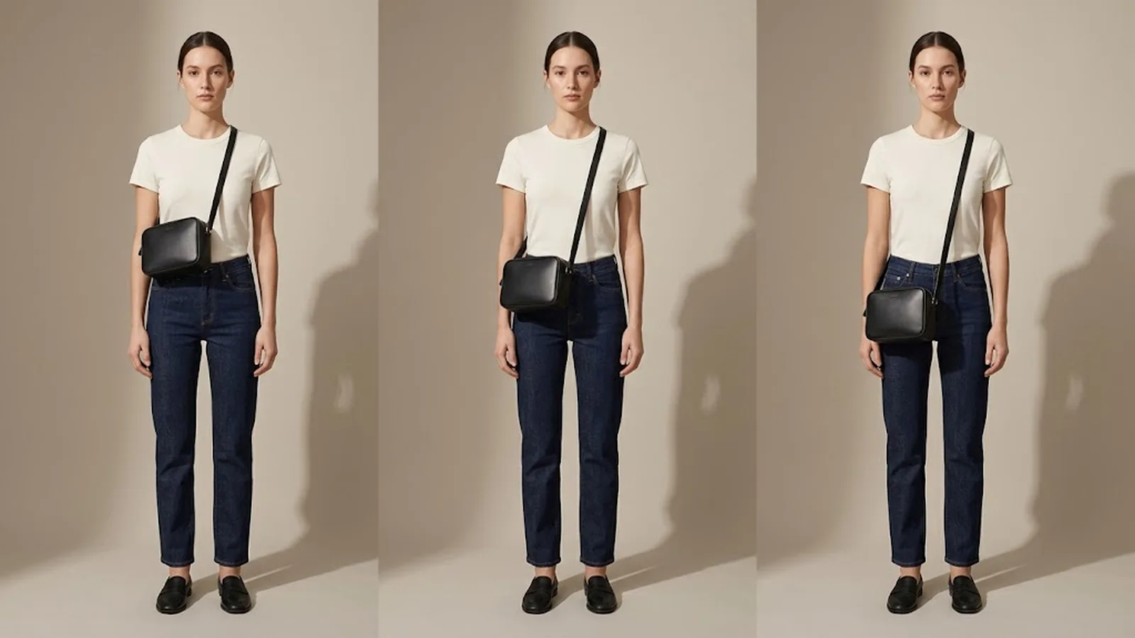 Same Crossbody Bag, Different Strap Lengths